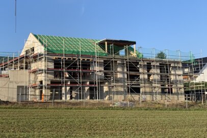 Frontansicht vom Neubau Einfamilienhaus in Bad Münstereifel (NRW)